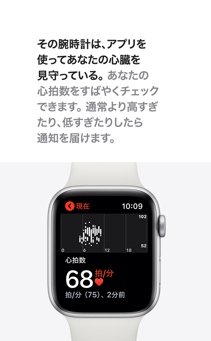 その腕時計は、アプリを使ってあなたの心臓を見守っている。